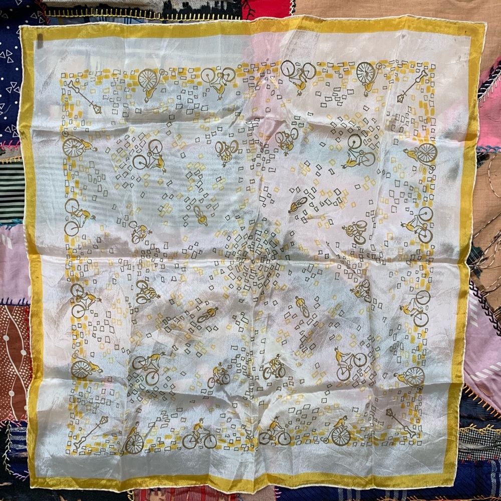 Vintage Cyclist Novelty Silk Scarf